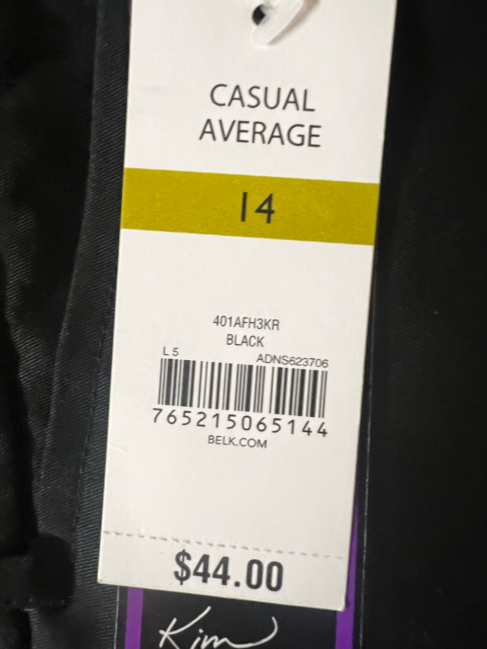 KIM ROGERS BLACK SIZE 14 CURVY STRAIGHT LEG PANTS. SITS AT WAIST. TUMMY PANEL - Picture 2 of 11